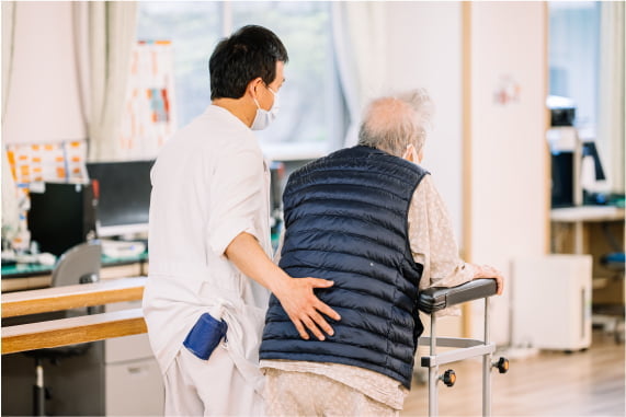 リハビリ病棟でのリハビリの様子